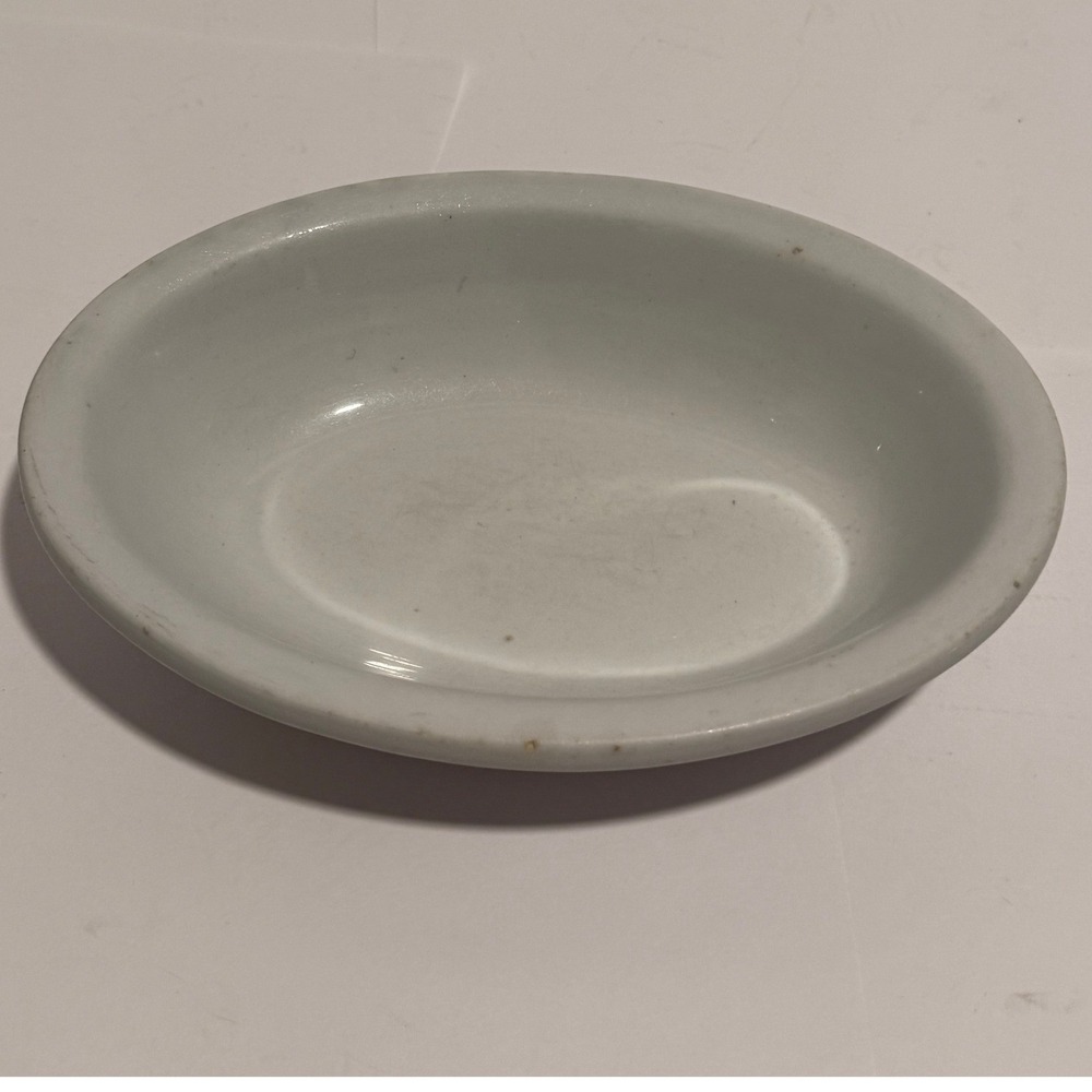 Antique J&G Meakin England Ironstone China Oval Bowl White Serving Dish Vintage